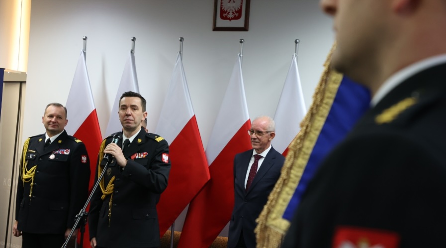 10 - 01 - 2024 - Uroczyste przekazanie obowiązków na stanowisku Komendanta Głównego Państwowej Straży Pożarnej (...)