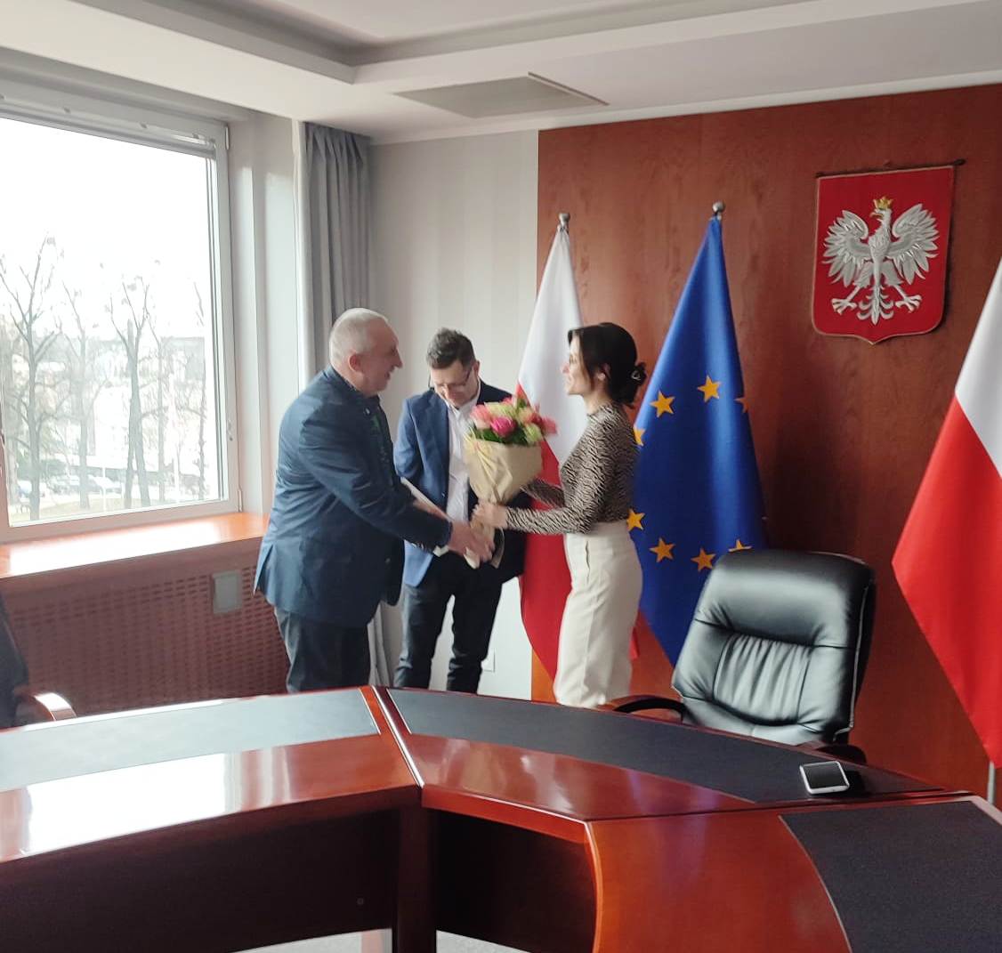 04 - 03 - 2024 - Spotkanie przedstawicieli strażackich Związków Zawodowych wchodzących w skład Federacji Związków Zawodowych Służb Mundurowych z Panią Agatą Sobczyk - Wojewodą Wielkopolską (...)